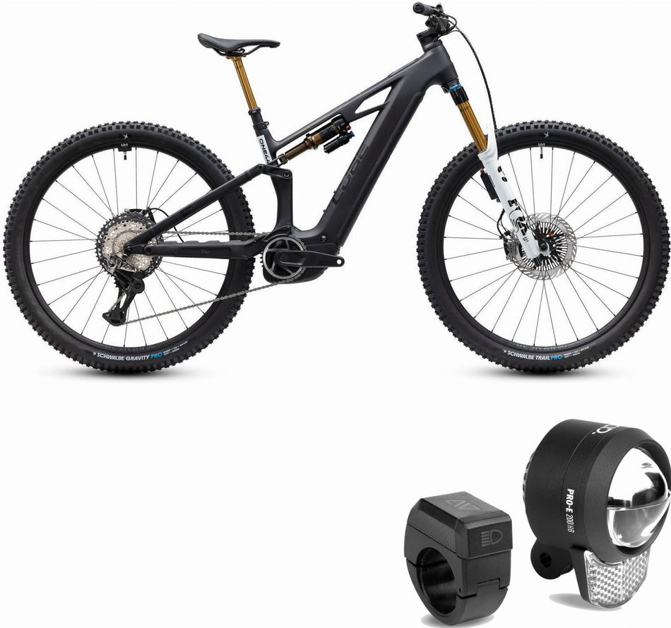 Cube Stereo Hybrid ONE44 HPC AT 800 Wh E-Bike Fully carbon´n´white inkl. ACID Frontlicht PRO-E 200