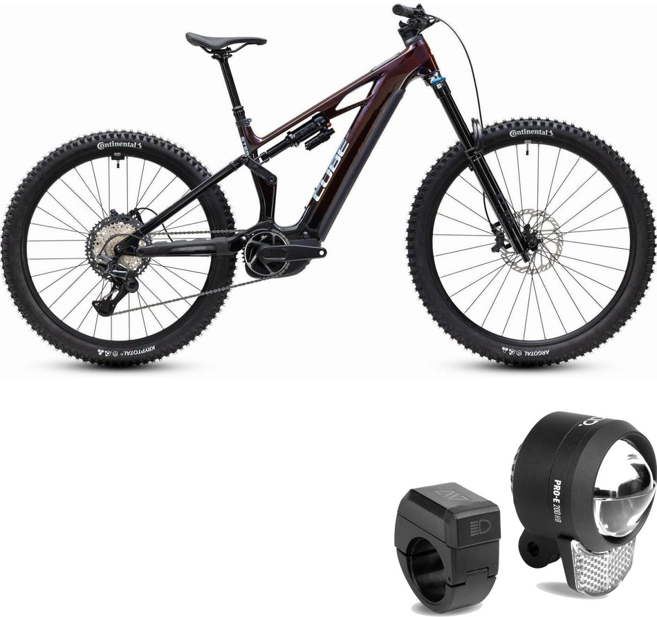 Cube Stereo Hybrid ONE77 HPC SLX 800 Wh E-Bike Fully 29" liquidred´n´black inkl. ACID Frontlicht PRO-E 200