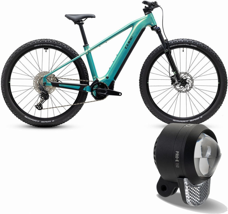 Cube Reaction Hybrid Performance 720 Wh E-Bike Hardtail Diamant maldivian´n´black inkl. ACID Frontlicht PRO-E 150