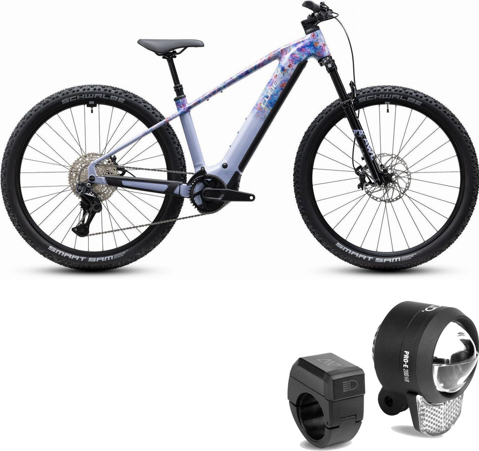 Cube Reaction Hybrid SLX 800 Wh E-Bike Hardtail Diamant artline inkl. ACID Frontlicht PRO-E 200