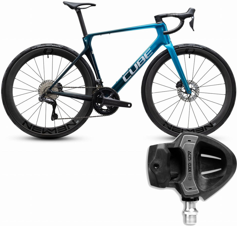 Cube Agree C:62 Race Rennrad Diamant 28" chromeblue´n´liquidblue inkl. ACID Pedale CLICK K1-CB Road