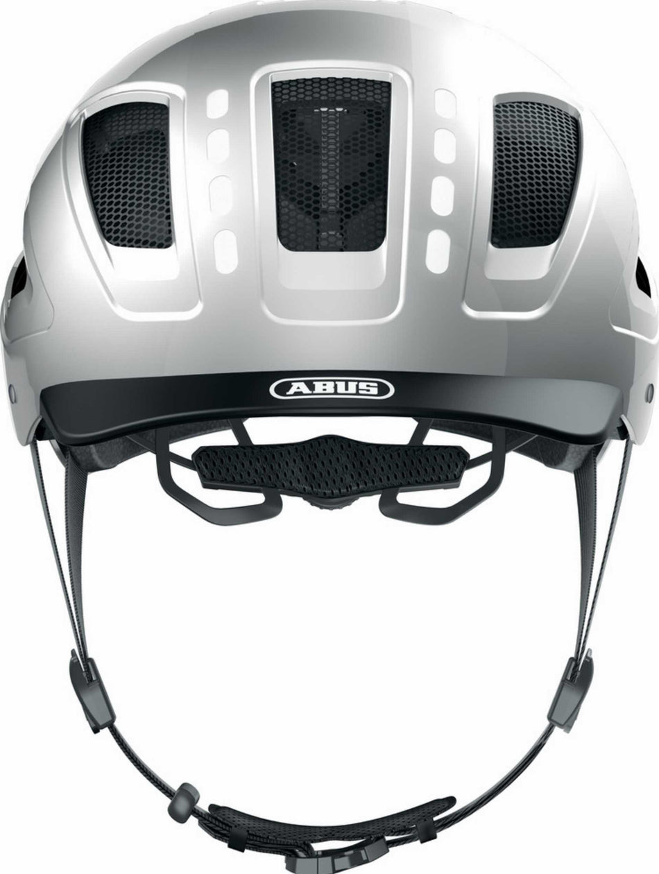 B-Ware - Abus Hyban 2.0 LED Helm signal silver (Gebrauchtware)
