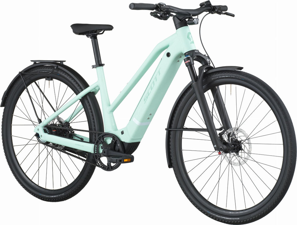 Scott Passage 10 Belt Slope 400 Wh E-Bike Trapez 28" mint green