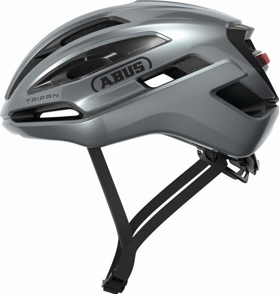 Abus Taipan LED Rennrad-Helm graphite silver
