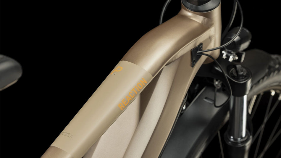 Cube Reaction Hybrid Performance Allroad 500 Wh E-Bike Hardtail Trapeze metallicbrown´n´orange