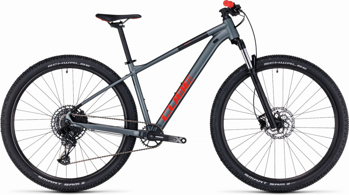 Cube Analog MTB-Hardtail Diamant flashgrey ́n ́red - 14"/XS