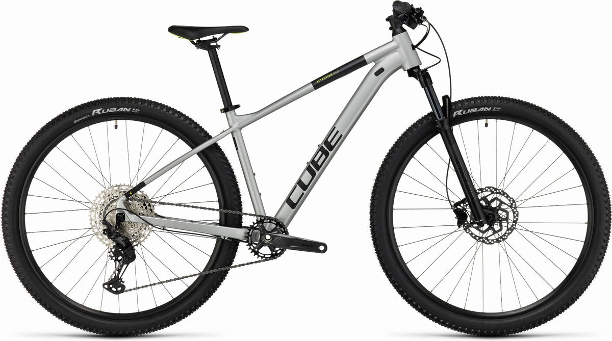 Cube Attention SLX MTB-Hardtail Diamant silvergrey ́n ́lime - 22"/XL