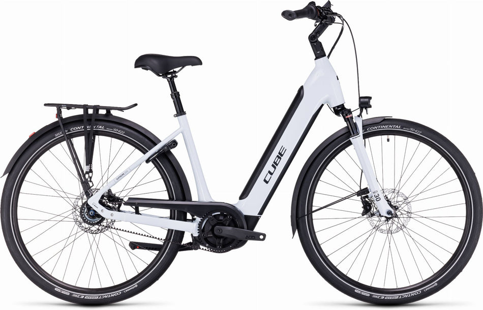 Cube Supreme Hybrid EXC 500 Wh E-Bike Easy Entry 28" flashwhite´n´black