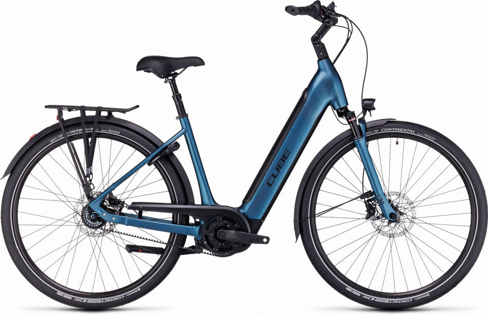 Cube Supreme Hybrid EXC 500 Wh E-Bike Easy Entry 28" blue´n´black