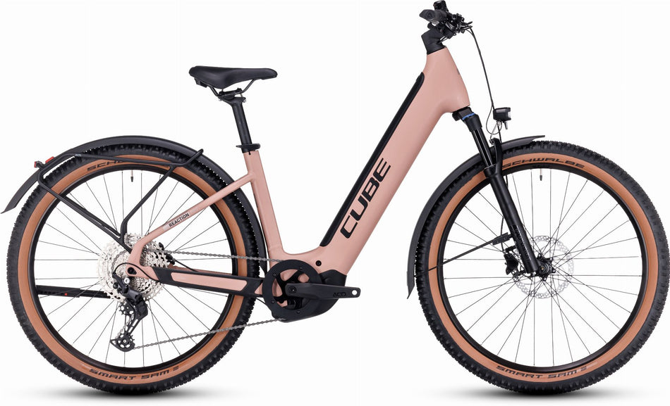 Cube Reaction Hybrid Pro 500 Wh Allroad E-Bike Hardtail Easy Entry 27,5" blushrose´n´silver