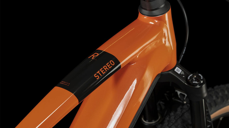 Cube Stereo Hybrid 120 Race 750 Wh E-Bike Fully sparkorange´n´black