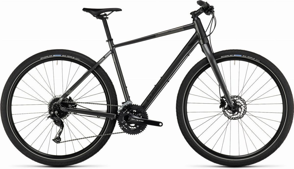Cube Hyde Cityrad Diamant 28" graphite ́n ́black - 54 cm/M