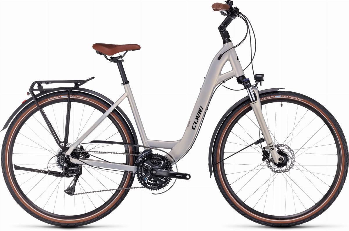 Cube Touring Pro Trekkingrad Easy Entry 28" pearlysilver ́n ́black - 53 cm/M