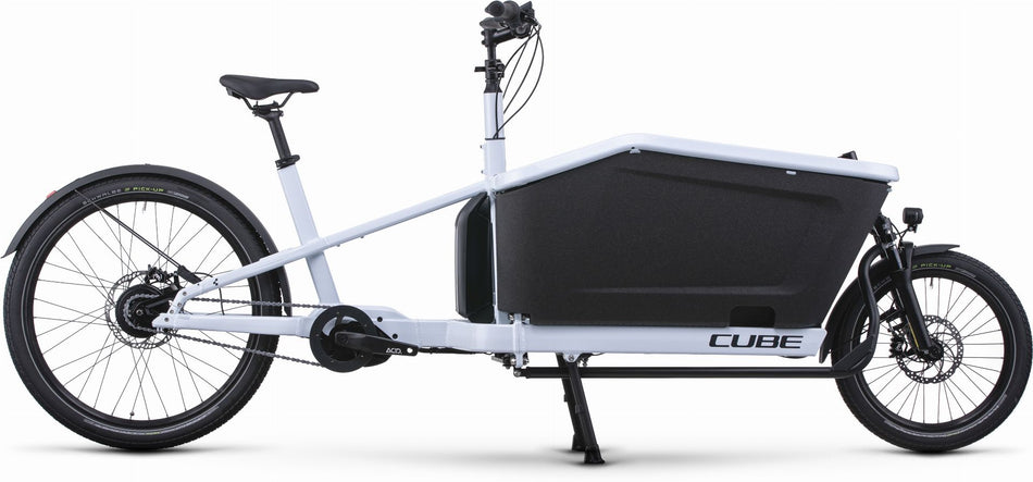 Cube Cargo Dual Hybrid 1000 Wh E-Lastenrad 20"/27,5" flashwhite´n´black one size