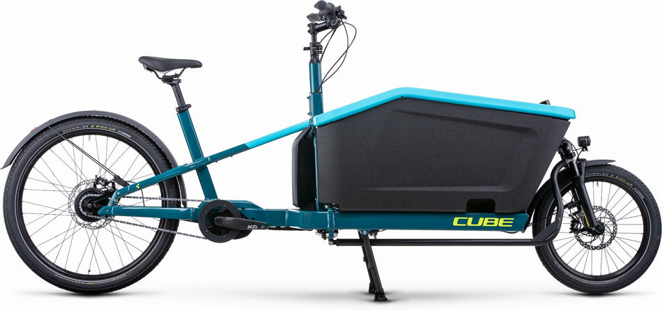 Cube Cargo Dual Hybrid 1000 Wh E-Lastenrad 20"/27,5" blue´n´lime one size