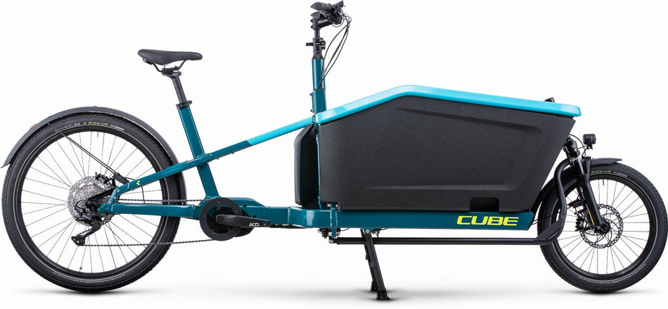 Cube Cargo Sport Dual Hybrid 1000 Wh E-Lastenrad 20"/27,5" blue´n´lime one size