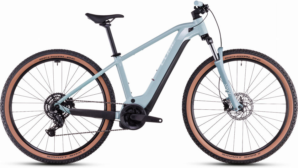 Cube Reaction Hybrid Performance 500 Wh E-Bike Hardtail Diamant skylightblue´n´white