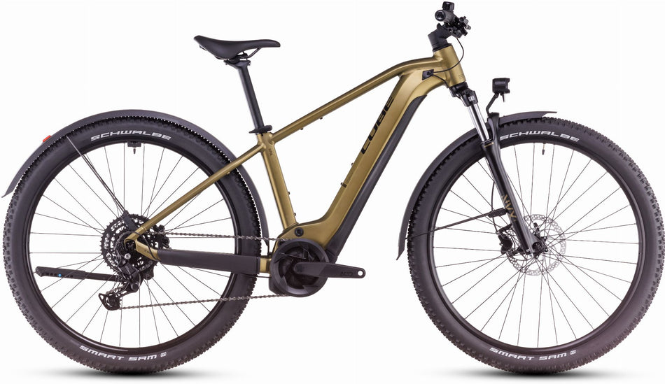 Cube Reaction Hybrid Performance 500 Wh Allroad E-Bike Hardtail Diamant goldenlime´n´black