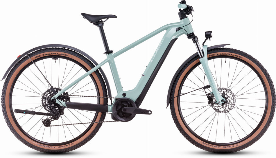 Cube Reaction Hybrid Performance 500 Wh Allroad E-Bike Hardtail Diamant skylightblue´n´white