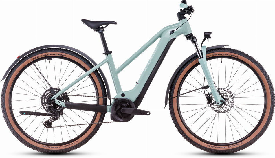 Cube Reaction Hybrid Performance 500 Wh Allroad E-Bike Hardtail Trapeze skylightblue´n´white