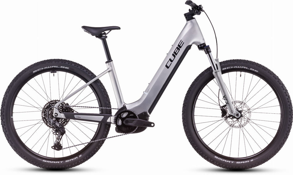 Cube Reaction Hybrid One 800 Wh E-Bike Hardtail Easy Entry 27,5" silver´n´black