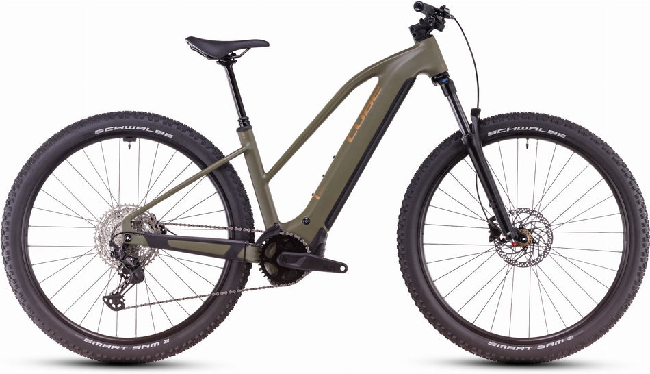 Cube Reaction Hybrid Pro 600 Wh E-Bike Hardtail Trapeze dustyolive´n´gold