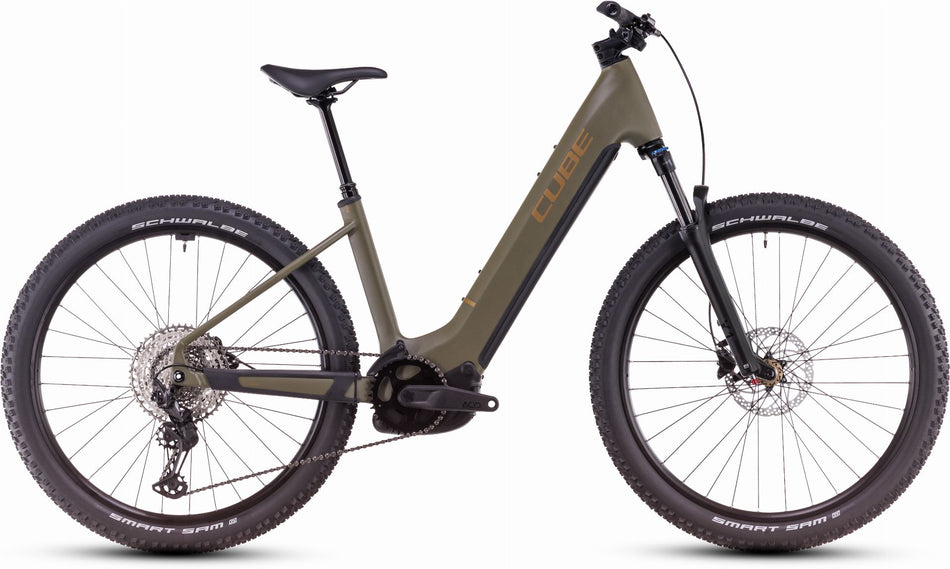 Cube Reaction Hybrid Pro 800 Wh E-Bike Hardtail Easy Entry 27,5" dustyolive´n´gold