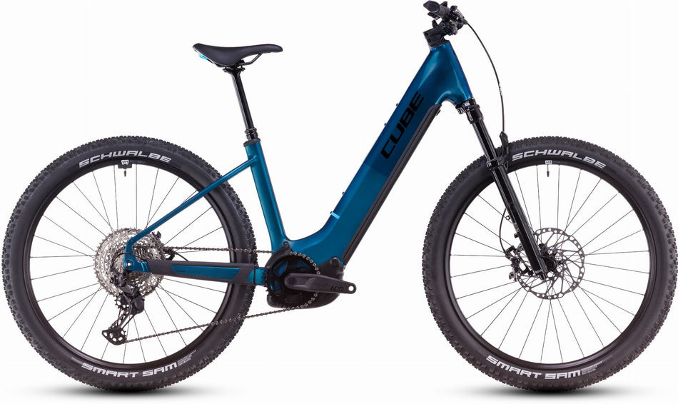 Cube Reaction Hybrid SLX 800 Wh E-Bike Hardtail Easy Entry 27,5" nebula´n´blue