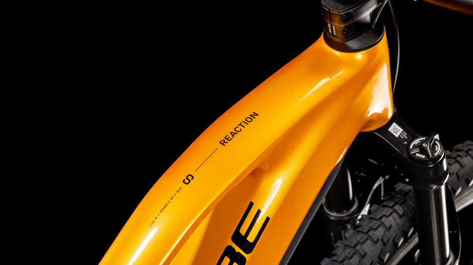 Cube Reaction Hybrid SLX 800 Wh E-Bike Hardtail Trapeze spectraorange´n´violet