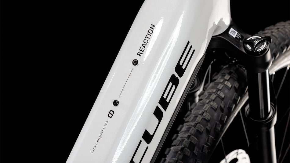 Cube Reaction Hybrid SLT 800 Wh E-Bike Hardtail Easy Entry 27,5" metallicwhite´n´black