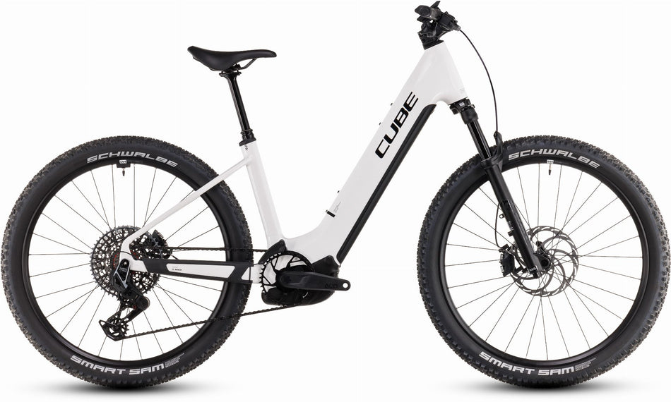 Cube Reaction Hybrid SLT 800 Wh E-Bike Hardtail Easy Entry 27,5" metallicwhite´n´black