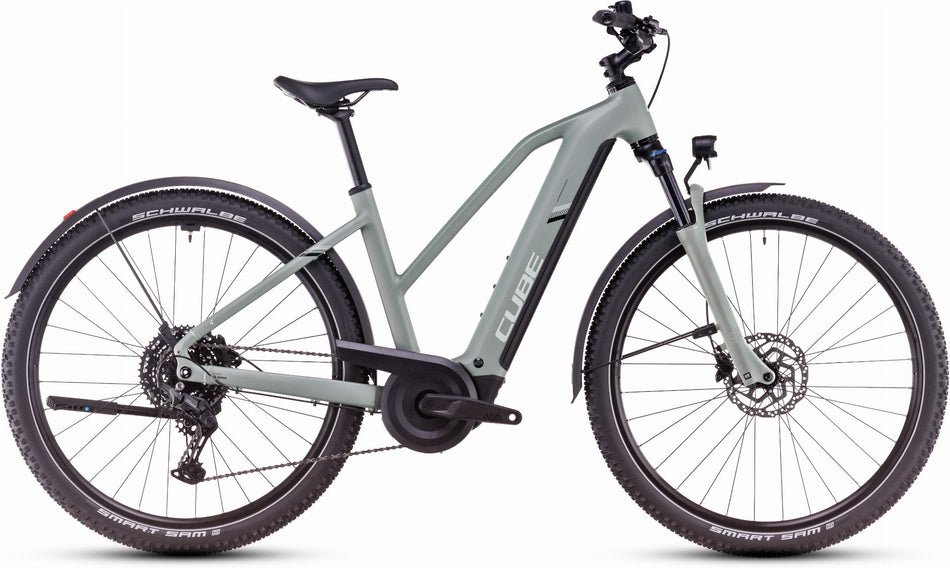Cube Nuride Hybrid Pro Allroad 600 Wh E-Bike Trapeze 28" pistachio´n´stonegrey