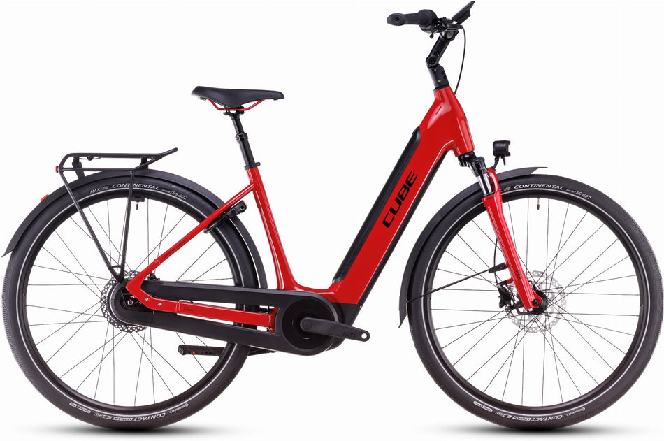 Cube Supreme Hybrid Comfort Pro 625 Wh E-Bike Easy Entry firered´n´black