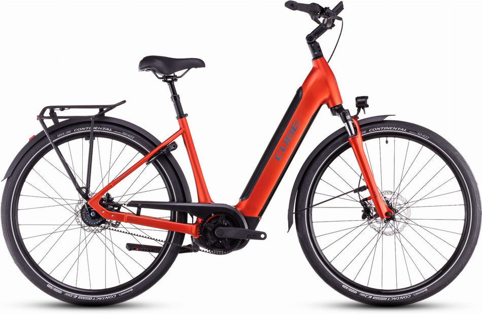 Cube Supreme RT Hybrid Deluxe EX 625 Wh E-Bike Easy Entry fireorange´n´lunar