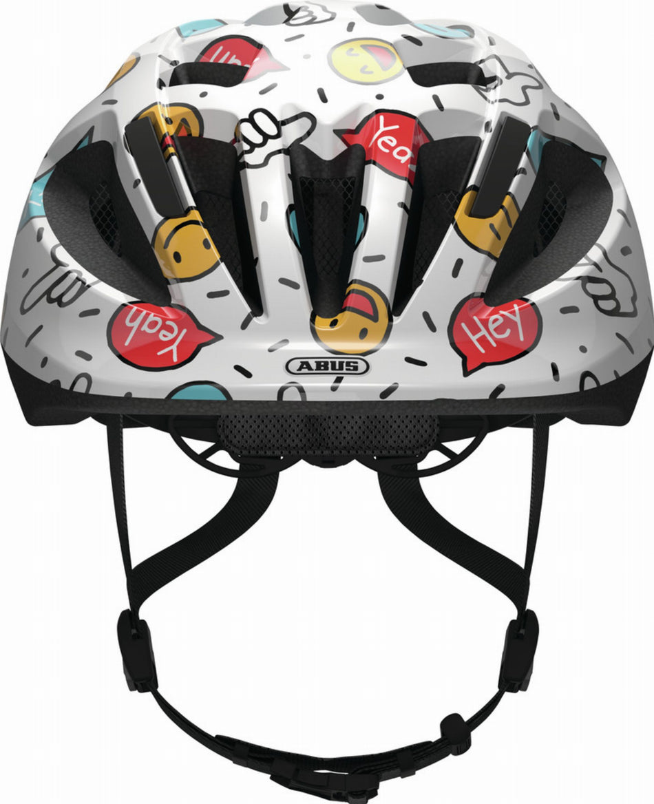 Abus Smooty 2.0 Kinder-Helm white smiley