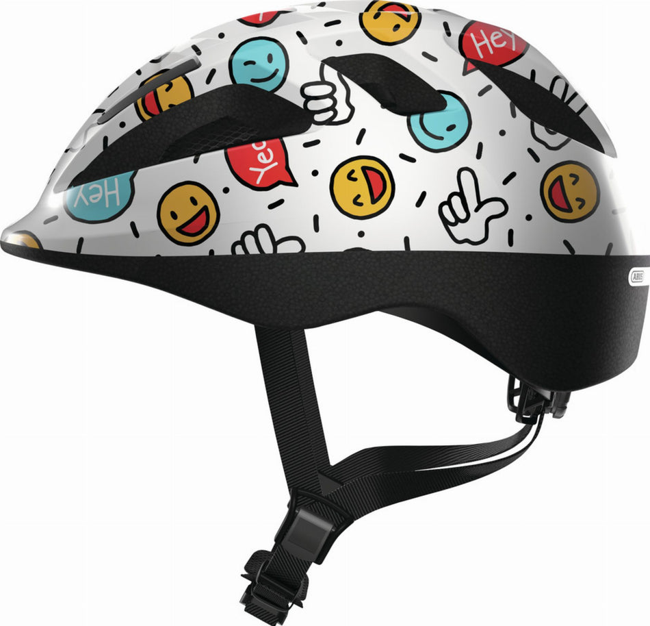 Abus Smooty 2.0 Kinder-Helm white smiley