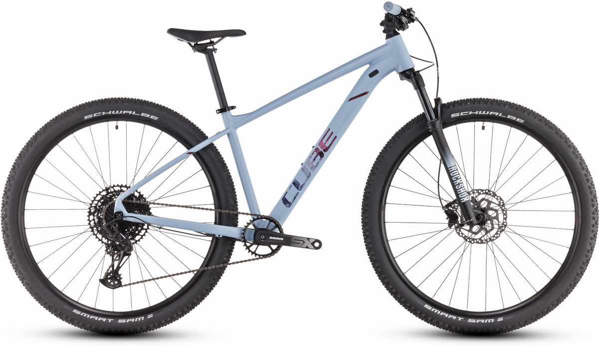 Cube Attention SLX MTB-Hardtail Diamant pigeonblue ́n ́rubyred - XS