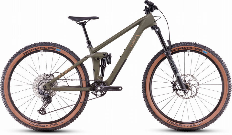 Cube Stereo One44 HPC Rookie Jugendrad MTB-Fully 27,5" dustyolive´n´gold