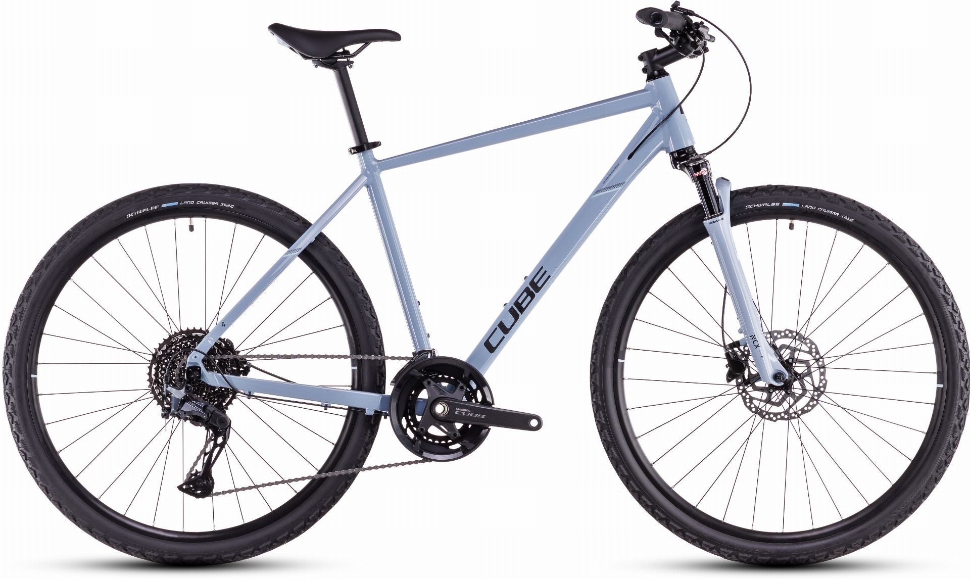 Cube Nature EXC Crossrad Diamant 28" pigeonblue ́n ́black - 62 cm