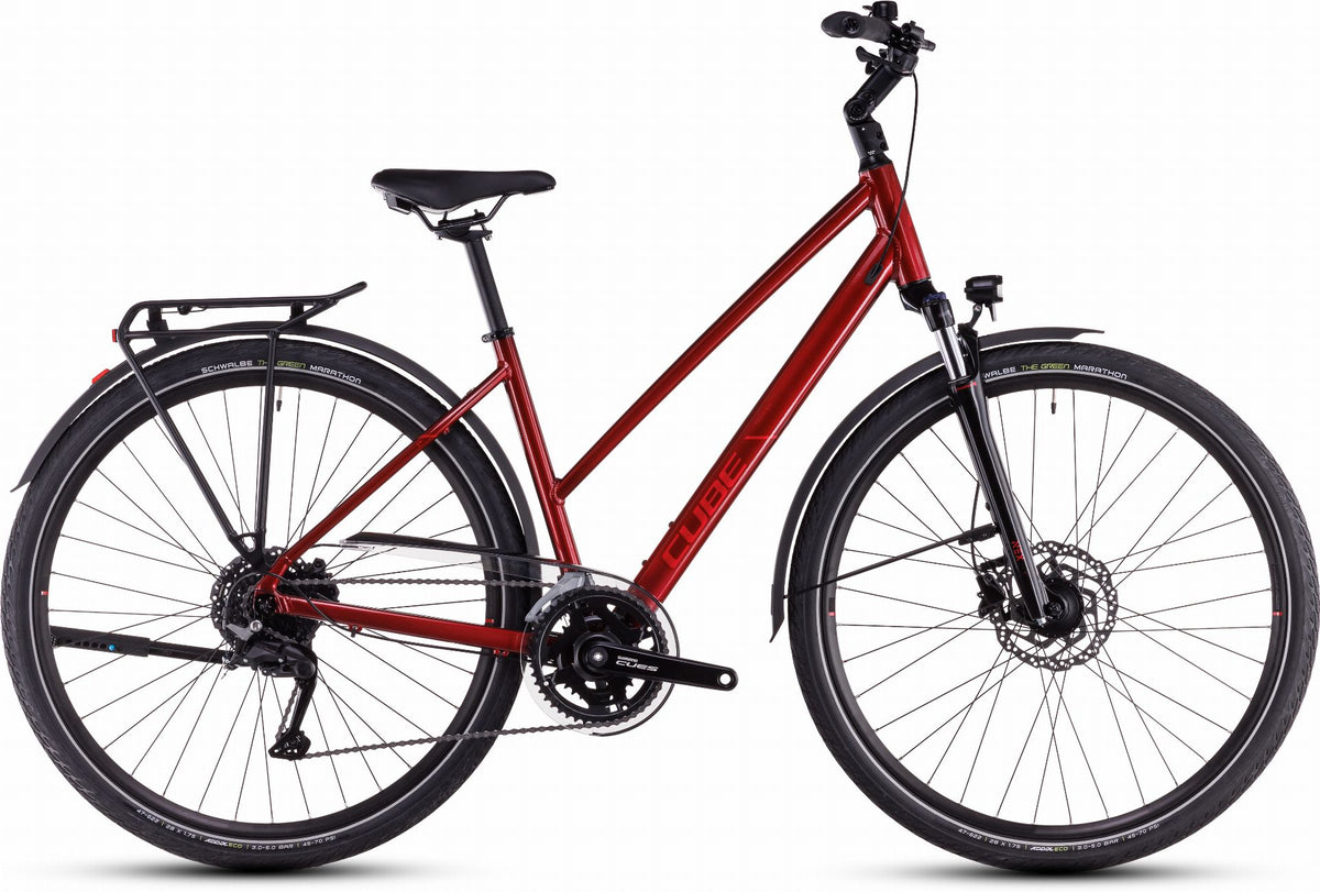 pearl klapprad Cube Touring Pro Trekkingrad Trapeze 28" maroon´n´pearl – Biketech24