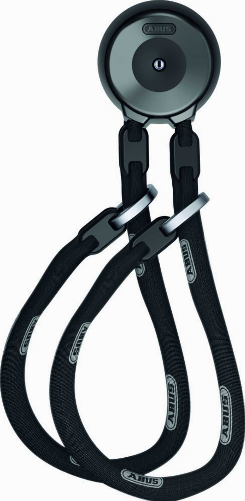 Abus XPlus WCH + ACH 9KS/110 Twin Chain Wandanker mit 2 integrieten Ketten schwarz