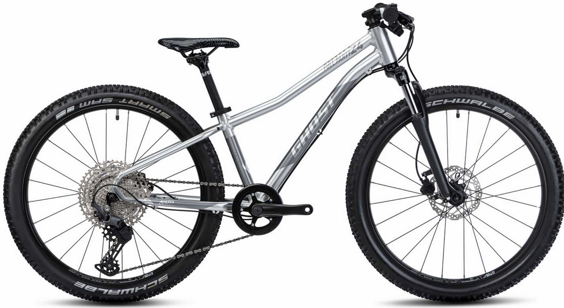 Ghost Kato Full Party Kinderrad Diamant 24" silver chrom/dark silver chrom glossy