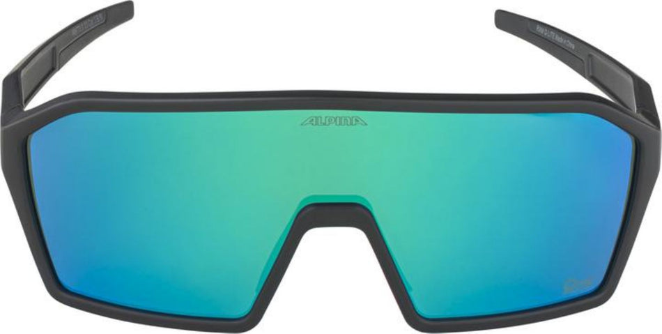 Alpina Ram Q-Lite Sportbrille black matt/mirror green one size