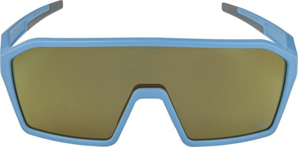 Alpina Ram Q-Lite Sportbrille smoke-blue matt/mirror gold one size