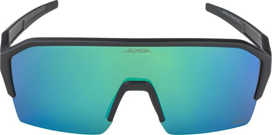 Alpina Ram HR Q-Lite Sportbrille black matt/mirror green one size
