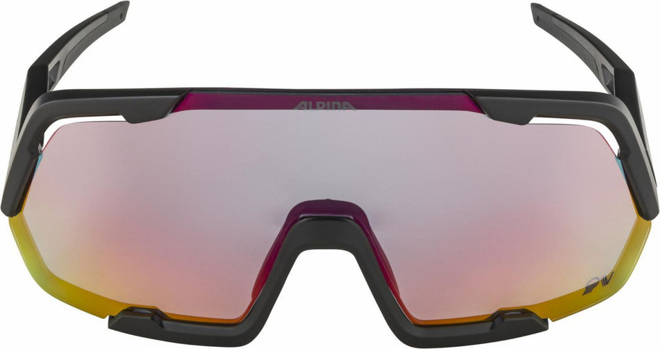 Alpina Rocket QV Sportbrille black matt/mirror rainbow