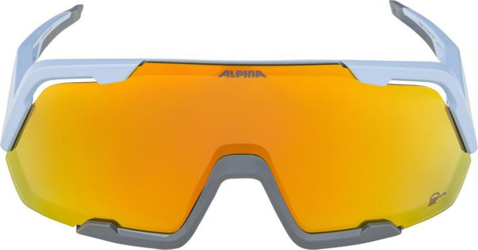 Alpina Rocket Q-Lite Sportbrille smoke-blue matt/mirror gold one size