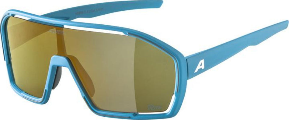 Alpina Bonfire Q-Lite Sportbrille smoke-blue matt/mirror gold one size