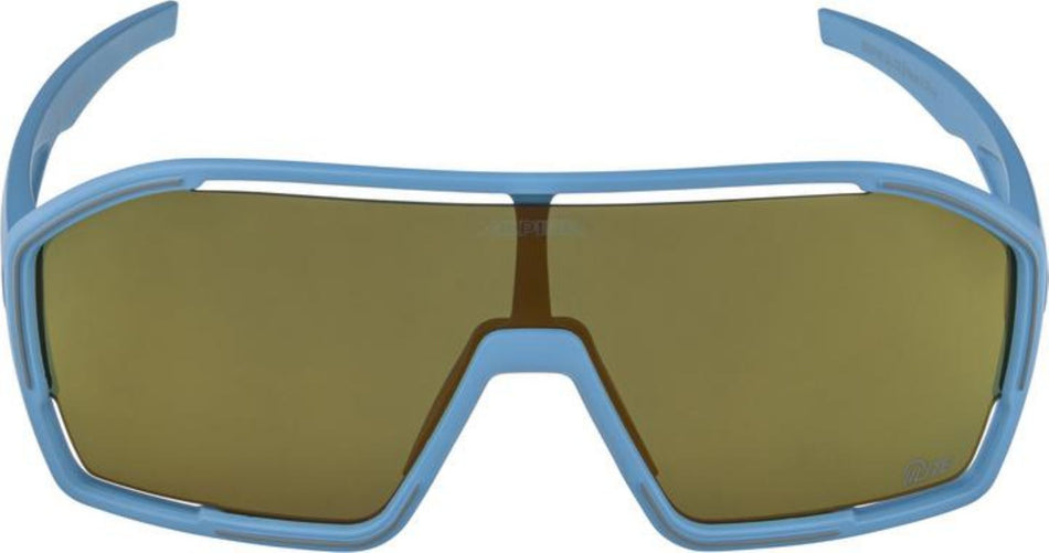 Alpina Bonfire Q-Lite Sportbrille smoke-blue matt/mirror gold one size
