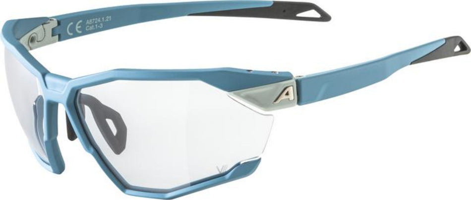 Alpina Twist Six V Sportbrille smoke-blue matt/varioflex black one size